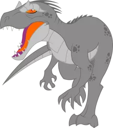 Size: 7081x8000 | Tagged: safe, artist:shootingstarajm, banned from derpibooru, deleted from derpibooru, derpibooru import, g4 style, indominus rex, jurassic park, jurassic world, style emulation