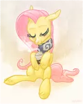Size: 800x1002 | Tagged: safe, artist:ponyshot, banned from derpibooru, deleted from derpibooru, derpibooru import, fluttershy, clothes, coffee, coffee cup, cup, drink, eyes closed, scarf, solo, steam, unshorn fetlocks