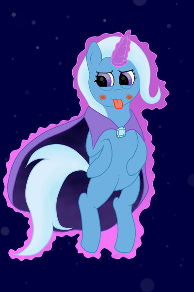 Size: 6000x9000 | Tagged: safe, artist:php100, banned from derpibooru, deleted from derpibooru, derpibooru import, trixie, magic, solo, space