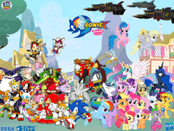 Size: 800x600 | Tagged: safe, artist:trungtranhaitrung, banned from derpibooru, deleted from derpibooru, derpibooru import, apple bloom, applejack, daring do, derpy hooves, discord, firefly, flash sentry, fluttershy, pinkie pie, princess cadance, princess celestia, princess luna, rainbow dash, rarity, scootaloo, shining armor, spike, starlight glimmer, sunset shimmer, sweetie belle, twilight sparkle, alicorn, chao, dragon, amy rose, big the cat, blaze the cat, charmy bee, chip, cream the rabbit, crossover, cubot, cutie mark crusaders, doctor eggman, egg carrier, espio the chameleon, knuckles the echidna, marine the raccoon, might the armadillo, miles "tails" prower, orbot, rating, ray the flying squirrel, rouge the bat, shadow the hedgehog, silver the hedgehog, solo, sonic the hedgehog, sonic the hedgehog (series), twilight sparkle (alicorn), vector the crocodile