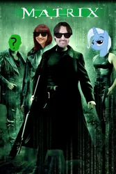 Size: 1000x1500 | Tagged: safe, banned from derpibooru, deleted from derpibooru, derpibooru import, trixie, oc, oc:anon, lauren faust, m.a. larson, shitposting, the matrix