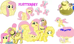 Size: 965x577 | Tagged: safe, banned from derpibooru, deleted from derpibooru, derpibooru import, fluttershy, fluffy pony, .mov, balloon, butter, chubby, cutie mark, fat, fattershy, female, filly, fluffyshy, fluttertree, food, futa, futa fluttershy, inflation, obese, paradox, tree, urine, wtf, yay