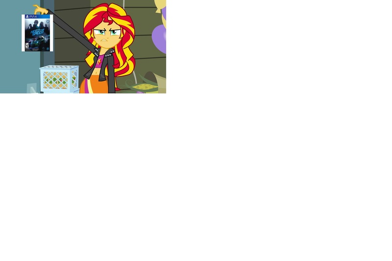 Size: 3020x2012 | Tagged: safe, banned from derpibooru, deleted from derpibooru, derpibooru import, sunset shimmer, equestria girls, exploitable meme, game, meme, need for speed, nfs, sunset is disgusted, worst