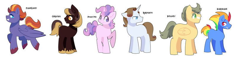 Size: 4017x1000 | Tagged: safe, banned from derpibooru, deleted from derpibooru, derpibooru import, oc, unofficial characters only, absurd resolution, adoptable, adopted, adopted offspring, adoption, next generation, offspring, parent:applejack, parent:bulk biceps, parent:caramel, parent:fancypants, parent:flash sentry, parent:fluttershy, parent:pinkie pie, parent:pokey pierce, parent:rainbow dash, parent:rarity, parents:carajack, parents:flashlight, parents:flutterbulk, parent:soarin', parents:pokeypie, parents:raripants, parents:soarindash, parent:twilight sparkle