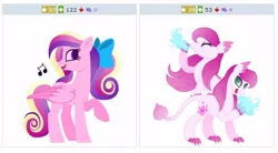 Size: 520x288 | Tagged: safe, artist:carouselunique, banned from derpibooru, deleted from derpibooru, derpibooru import, princess cadance, spike, oc, oc:rose quartz, dracony, dragon, hybrid, pony, derpibooru, exploitable meme, female, infidelity, interspecies, juxtaposition, juxtaposition win, male, meme, meta, mother and child, mother and daughter, shipping, spikedance, straight