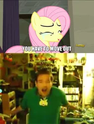 Size: 858x1126 | Tagged: safe, banned from derpibooru, deleted from derpibooru, derpibooru import, edit, edited screencap, screencap, fluttershy, flutter brutter, caption, chris chan, comparison, crying, image macro, meme, text