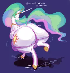 Size: 854x902 | Tagged: suggestive, artist:ross irving, artist:ultrahand, banned from derpibooru, deleted from derpibooru, derpibooru import, princess celestia, butt, chubbylestia, fat, female, image, large butt, png, solo, solo female, sunbutt, the ass was fat