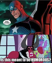 Size: 500x605 | Tagged: safe, banned from derpibooru, deleted from derpibooru, derpibooru import, lord tirek, captain america, captain hydra, exploitable meme, hail hydra, image, is this supposed to be humorous, marvel, meme, png