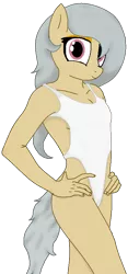 Size: 462x906 | Tagged: suggestive, artist:unbiased philosopher, banned from derpibooru, deleted from derpibooru, derpibooru import, oc, oc:rosy peach, unofficial characters only, anthro, anthro oc, breasts, cleavage, clothes, female, hand on hip, one-piece swimsuit, simple background, smiling, solo, solo female, swimsuit, transparent background, young