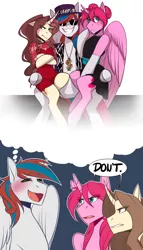 Size: 800x1400 | Tagged: suggestive, artist:harmoniousrain, banned from derpibooru, deleted from derpibooru, derpibooru import, oc, oc:golden pen, unofficial characters only, alicorn, pony, alicorn oc, horn, swag, thought bubble, wings