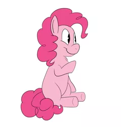 Size: 1280x1345 | Tagged: safe, artist:php47, banned from derpibooru, deleted from derpibooru, derpibooru import, pinkie pie, pink horse daily, sitting, solo, style emulation, waving