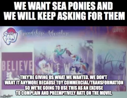 Size: 650x499 | Tagged: safe, banned from derpibooru, deleted from derpibooru, derpibooru import, my little pony: the movie, caption, image macro, meme, text