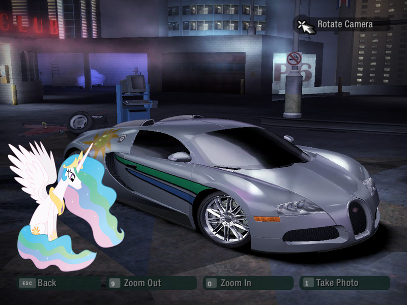 Size: 1024x768 | Tagged: safe, banned from derpibooru, deleted from derpibooru, derpibooru import, princess celestia, bugatti veyron, car, obligatory pony, solo