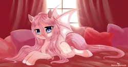 Size: 900x473 | Tagged: safe, artist:pastelmistress, banned from derpibooru, deleted from derpibooru, derpibooru import, oc, oc:lilium, unofficial characters only, bat pony, pony, solo