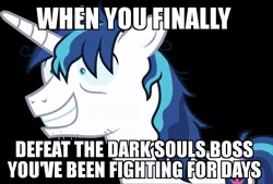 Size: 800x540 | Tagged: safe, banned from derpibooru, deleted from derpibooru, derpibooru import, shining armor, cracked armor, dark souls 3, first world problems, meme, obligatory pony