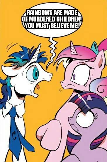 Size: 365x549 | Tagged: semi-grimdark, banned from derpibooru, deleted from derpibooru, derpibooru import, princess cadance, shining armor, twilight sparkle, fanfic:rainbow factory, exploitable meme, meme, obligatory pony, screaming armor