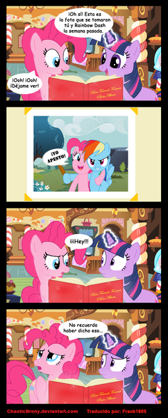 Size: 726x1803 | Tagged: safe, artist:frank1605, artist:silverslinger, banned from derpibooru, deleted from derpibooru, derpibooru import, pinkie pie, twilight sparkle, spanish, translation