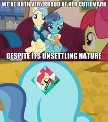 Size: 1280x1444 | Tagged: safe, banned from derpibooru, deleted from derpibooru, derpibooru import, screencap, apple bloom, petunia paleo, the fault in our cutie marks, exploitable meme, meme, meta, petunia paleo's unsettling cutie mark, vulgar