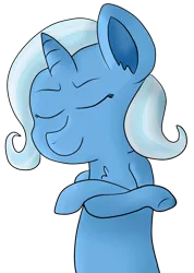 Size: 3806x5347 | Tagged: safe, artist:xppp1n, banned from derpibooru, deleted from derpibooru, derpibooru import, trixie, pony, unicorn, bust, chest fluff, crossed arms, eyes closed, female, mare, simple background, smiling, smirk, solo, transparent background, underhoof