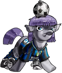 Size: 852x1000 | Tagged: safe, artist:davide76, banned from derpibooru, deleted from derpibooru, derpibooru import, boulder (pet), maud pie, ball, fc internazionale milano, football, simple background, solo, sports, transparent background