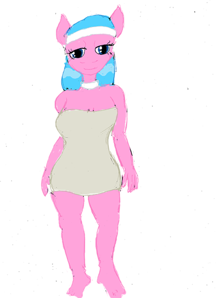 Size: 510x702 | Tagged: safe, artist:nastipone, banned from derpibooru, deleted from derpibooru, derpibooru import, aloe, anthro, plantigrade anthro, clothes, dress, simple background, solo, transparent background