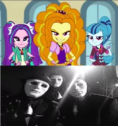 Size: 1996x2140 | Tagged: safe, banned from derpibooru, deleted from derpibooru, derpibooru import, adagio dazzle, aria blaze, sonata dusk, bram, death count council, eddie kingston, james storm, the dazzlings, tna