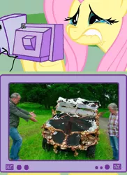 Size: 562x770 | Tagged: semi-grimdark, banned from derpibooru, deleted from derpibooru, derpibooru import, fluttershy, pony, bone, exploitable meme, fluttercry, james may, jeremy clarkson, meme, obligatory pony, the grand tour, tv meme