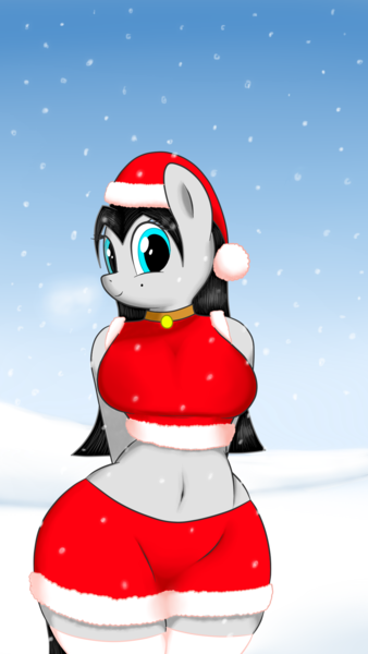 Size: 1080x1920 | Tagged: safe, artist:thepianistmare, banned from derpibooru, deleted from derpibooru, derpibooru import, edit, oc, oc:klavinova, anthro, adorasexy, christmas, cute, holiday, iphone wallpaper, phone wallpaper, sexy, snow, thick, wallpaper, wide hips