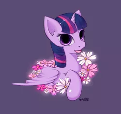 Size: 1024x960 | Tagged: safe, artist:dsp2003, banned from derpibooru, deleted from derpibooru, derpibooru import, edit, editor:pontology, twilight sparkle, alicorn, flower, no catchlights, simple background, solo, twilight sparkle (alicorn)