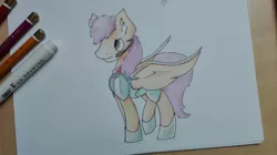 Size: 1040x584 | Tagged: safe, artist:vepra, banned from derpibooru, deleted from derpibooru, derpibooru import, pegasus, pony, armor, solo, traditional art