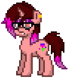 Size: 145x162 | Tagged: safe, artist:lavenderheart, banned from derpibooru, deleted from derpibooru, derpibooru import, oc, oc:lavenderheart, unofficial characters only, pony, unicorn, glasses, nerd, nerd pony, simple background, solo, white background