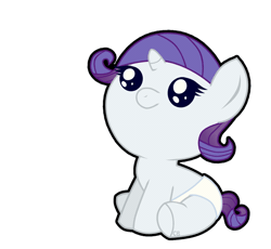 Size: 592x545 | Tagged: safe, artist:ginkadia, banned from derpibooru, deleted from derpibooru, derpibooru import, rarity, pony, animated, babity, baby, baby pony, cute, cutie mark, diaper, fabulous, fashion, female, filly, foal, gif, raribetes, simple background, sitting, solo, that pony sure does love fashion, transparent background, younger