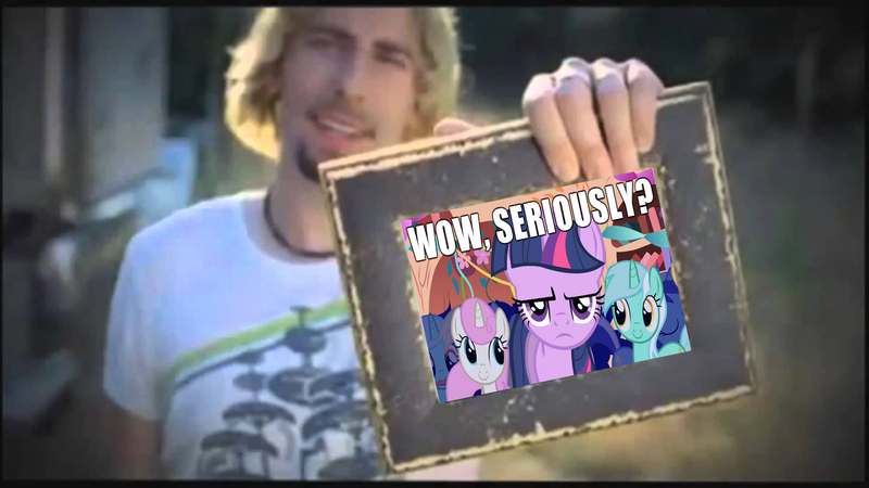 Size: 1920x1080 | Tagged: safe, banned from derpibooru, deleted from derpibooru, derpibooru import, lyra heartstrings, twilight sparkle, human, exploitable meme, irl, irl human, look at this photograph, meme, nickelback, photo