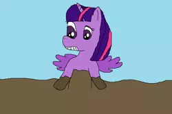 Size: 1030x682 | Tagged: safe, artist:mudlove, banned from derpibooru, deleted from derpibooru, derpibooru import, twilight sparkle, twilight sparkle (alicorn), alicorn, pony, 1000 hours in ms paint, ms paint, mud, quicksand, solo