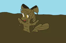 Size: 1030x682 | Tagged: safe, artist:mudlove, banned from derpibooru, deleted from derpibooru, derpibooru import, apple bloom, earth pony, pony, 1000 hours in ms paint, messy, ms paint, mud, solo