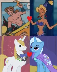 Size: 763x972 | Tagged: safe, banned from derpibooru, deleted from derpibooru, derpibooru import, editor:jdueler11, prince blueblood, trixie, pony, unicorn, bluetrix, crossover, curvy, female, hourglass figure, male, mare, pearl (the little mermaid), performer, prince, prince waverly, shipping, straight, the little mermaid