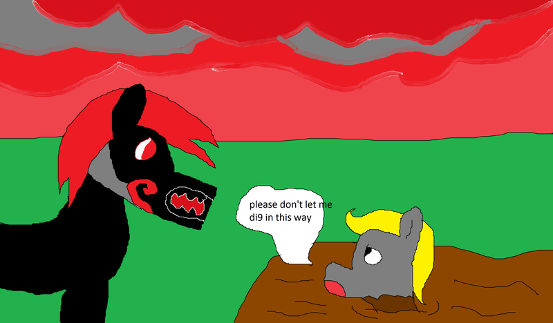 Size: 3320x1944 | Tagged: semi-grimdark, artist:mudlove, banned from derpibooru, deleted from derpibooru, derpibooru import, oc, oc:nurdja, unofficial characters only, 1000 hours in ms paint, asphyxiation, downvote bait, drowning, ms paint, mud, muddy