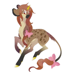 Size: 800x800 | Tagged: safe, artist:rannarbananar, banned from derpibooru, deleted from derpibooru, derpibooru import, oc, oc:wren, unofficial characters only, original species, bow, simple background, solo, transparent background, wildling unicorn