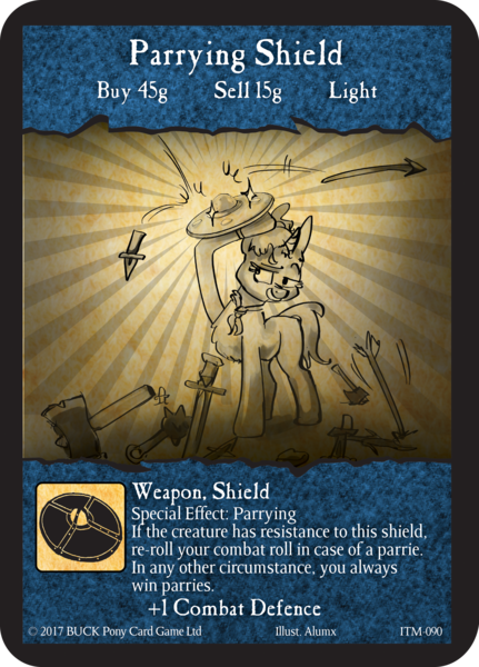 Size: 2006x2792 | Tagged: safe, artist:alumx, artist:ravetuba, banned from derpibooru, deleted from derpibooru, derpibooru import, pony, buck legacy, arrow, axe, battle axe, buck pony card game, buckler, card, card game, female, knife, mace, necktie, rock, solo, spear, sword, weapon