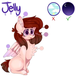 Size: 5000x5000 | Tagged: safe, artist:popcornhorns, banned from derpibooru, deleted from derpibooru, derpibooru import, oc, oc:jelly, unofficial characters only, pegasus, pony, absurd resolution, female, mare, reference sheet, simple background, sitting, solo, tongue out, transparent background