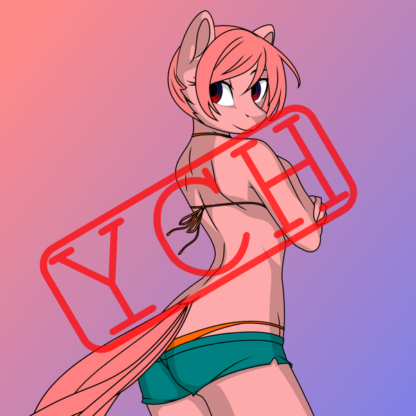 Size: 866x866 | Tagged: safe, artist:up1ter, banned from derpibooru, deleted from derpibooru, derpibooru import, anthro, bikini, clothes, commission, crossed arms, swimsuit, your character here