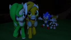 Size: 1920x1080 | Tagged: safe, artist:legoguy9875, banned from derpibooru, deleted from derpibooru, derpibooru import, ponified, pony, 3d, classic sonic, cosmo, crossover, miles "tails" prower, sonic the hedgehog, sonic the hedgehog (series), source filmmaker