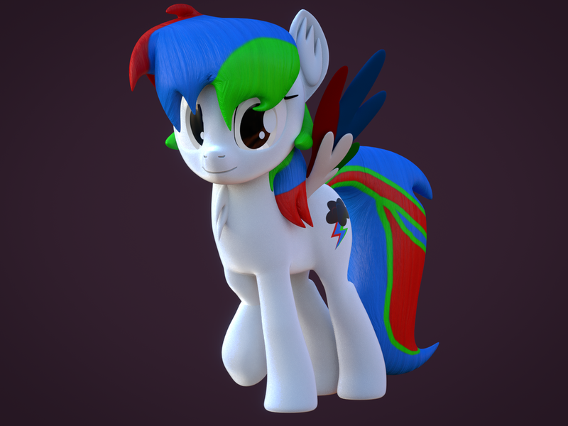 Size: 1024x768 | Tagged: safe, artist:mythicspeed, banned from derpibooru, deleted from derpibooru, derpibooru import, oc, oc:mythic speed, unofficial characters only, pegasus, pony, 3d, blender, colored wings, female, mare, multicolored wings, simple background, solo, wings