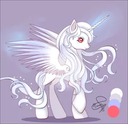 Size: 1490x1450 | Tagged: safe, artist:hanaty, banned from derpibooru, deleted from derpibooru, derpibooru import, oc, unofficial characters only, alicorn, pony, alicorn oc, female, horn, solo, wings