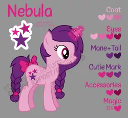 Size: 1337x1235 | Tagged: safe, artist:stephanoodle, banned from derpibooru, deleted from derpibooru, derpibooru import, oc, oc:nebula, reference sheet, solo