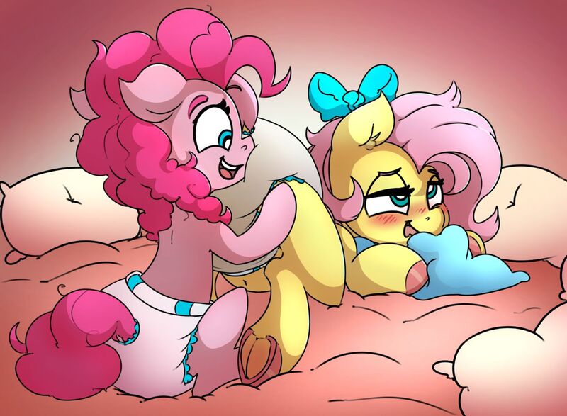 Size: 1280x939 | Tagged: questionable, artist:ariot, banned from derpibooru, deleted from derpibooru, derpibooru import, fluttershy, pinkie pie, cute, diaper, diaper fetish, diapinkes, female, fetish, flutterpie, lesbian, messy diaper, poofy diaper, poop, poopy diaper, shipping, shyabetes