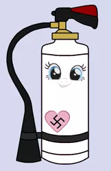 Size: 471x728 | Tagged: safe, artist:anonymous, banned from derpibooru, deleted from derpibooru, derpibooru import, oc, oc:aryanne, ponified, pony, fire department, fire extinguisher, inanimate object, nazi, safety