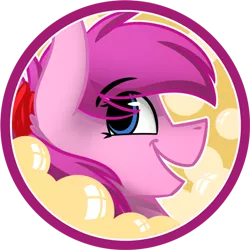 Size: 500x500 | Tagged: safe, artist:noxartbox, banned from derpibooru, deleted from derpibooru, derpibooru import, oc, oc:schweet schnapps, unofficial characters only, pony, avatar, bust, female, mare, portrait, simple background, solo, transparent background