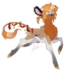 Size: 900x900 | Tagged: safe, artist:rannarbananar, banned from derpibooru, deleted from derpibooru, derpibooru import, oc, unofficial characters only, original species, leonine tail, solo, wildling unicorn