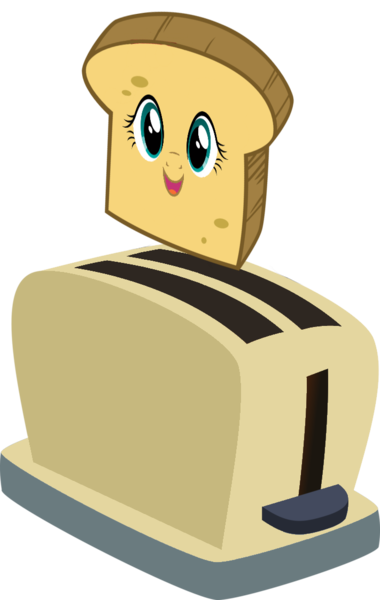 Size: 711x1123 | Tagged: safe, artist:trini-mite, banned from derpibooru, deleted from derpibooru, derpibooru import, edit, fluttershy, bread pony, food pony, pony, bread, cute, female, flutterbread, fluttertoast, food, food transformation, inanimate tf, simple background, solo, toast, toaster, transformation, transparent background, wat